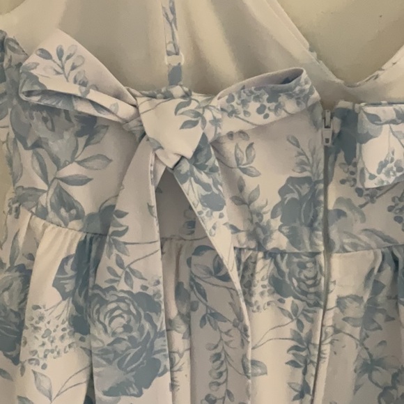 Trixxi Floral Mini Dress, Size XL, White/Blue, NWOT - Picture 3 of 8